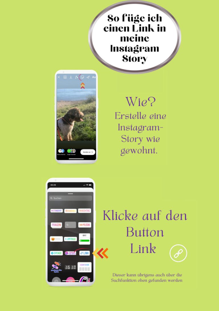 Link in Instagram Story Einfügen Anleitung