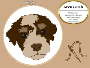 Lagotto Romagnolo Stickvorlage für den gezählten Kreuzstich