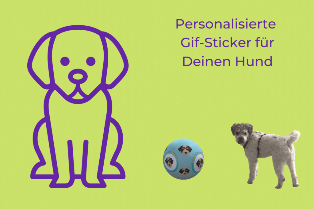 Personalisierte Gif-Sticker für Deinen Hund - Story-Sticker für Social Media und Webseite