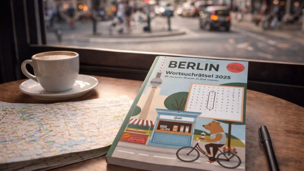 Berlin Wortsuchrätselbuch als Themenrätsel im Café für Fokus und Konzentration