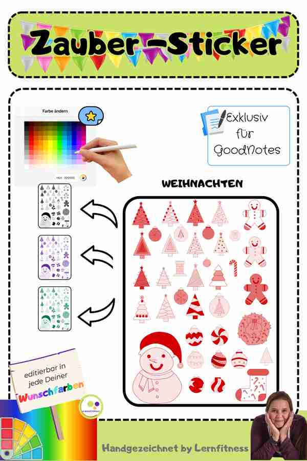 GoodNotes Zaubersiticker Weihnachten