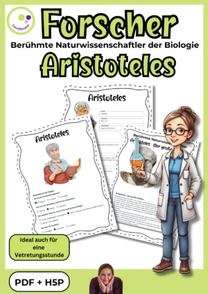 Unterrichtseinheit zu Aristoteles mit Arbeitsbl&auml;ttern, Steckbrief und Quiz f&uuml;r den naturwissenschaftlichen Unterricht Sekundarstufe I