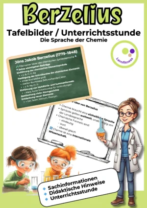 Berzelius Tafelbilder zur chemischen Symbolsprache für den Chemieunterricht ab Klasse 8 mit Lehrerhandreichung.