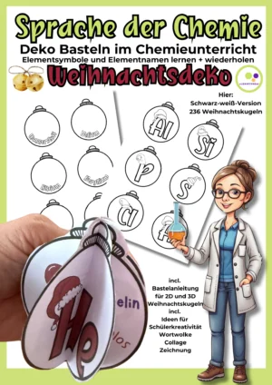 Deckblatt: Chemie-Weihnachtskugeln: 118 Elemente als Ausmalvorlagen