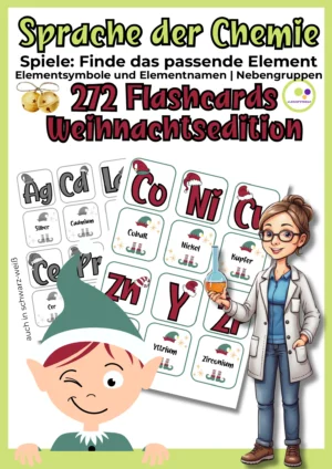 Deckblatt: Weihnachtskarten: Nebengruppenelemente – Symbole und Namen zuordnen