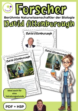 Titelblatt des Forschermaterials zu David Attenborough für die Sekundarstufe I