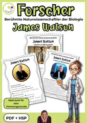 Titelblatt des Forschermaterials zu James Watson für die Sekundarstufe I