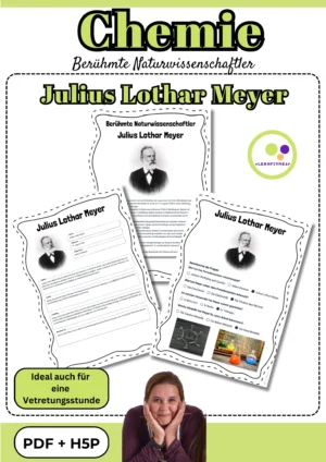 Titelblatt des Forschermaterials über Julius Lothar Meyer für Chemie