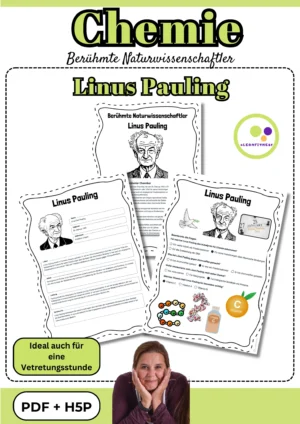 Titelblatt des Forschermaterials über Linus Pauling für Chemie und Biologie