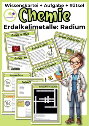 Titelbild: Radium Wissenskartei mit Steckbrief-Aufgaben und Rätseln