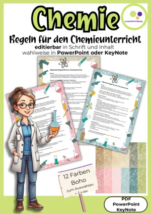 Originalcover der Chemieunterricht-Regeln mit älterem Formathinweis; dieses Angebot enthält PDF und PPTX