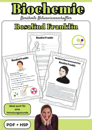 Titelblatt des Forschermaterials zu Rosalind Franklin für die Sekundarstufe I